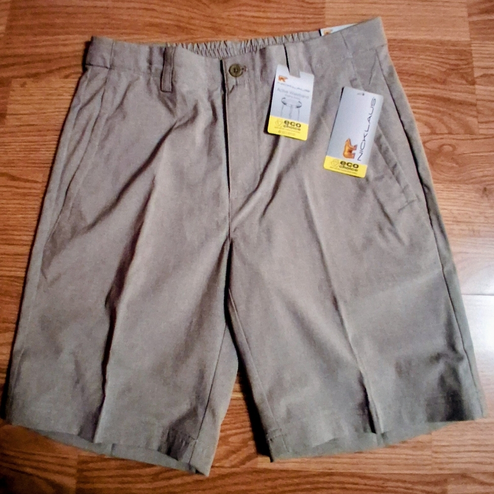 Nicklaus NWT Mens Sport Shorts ,Khaki Sz 30, MSRP $30